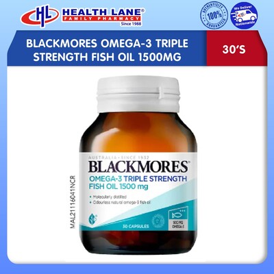 BLACKMORES OMEGA-3 TRIPLE STRENGTH MINYAK IKAN 1500MG (30'S)